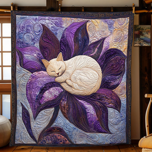 Sleeping Floral Cat XB1604020CL Quilt