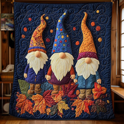 Gnome In Maple Leaves WY1502046CL Quilt