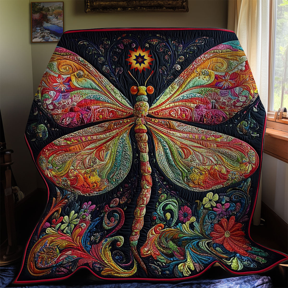 Colorful Dragonfly WY0912012CL Quilt