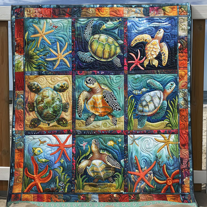 Turtle Starfish Habitat WP0409050CL Quilt