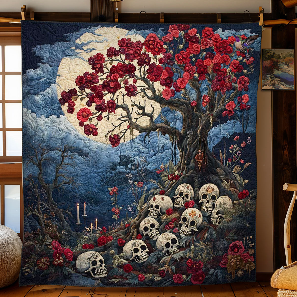 Midnight Skull WN2810072CL Quilt