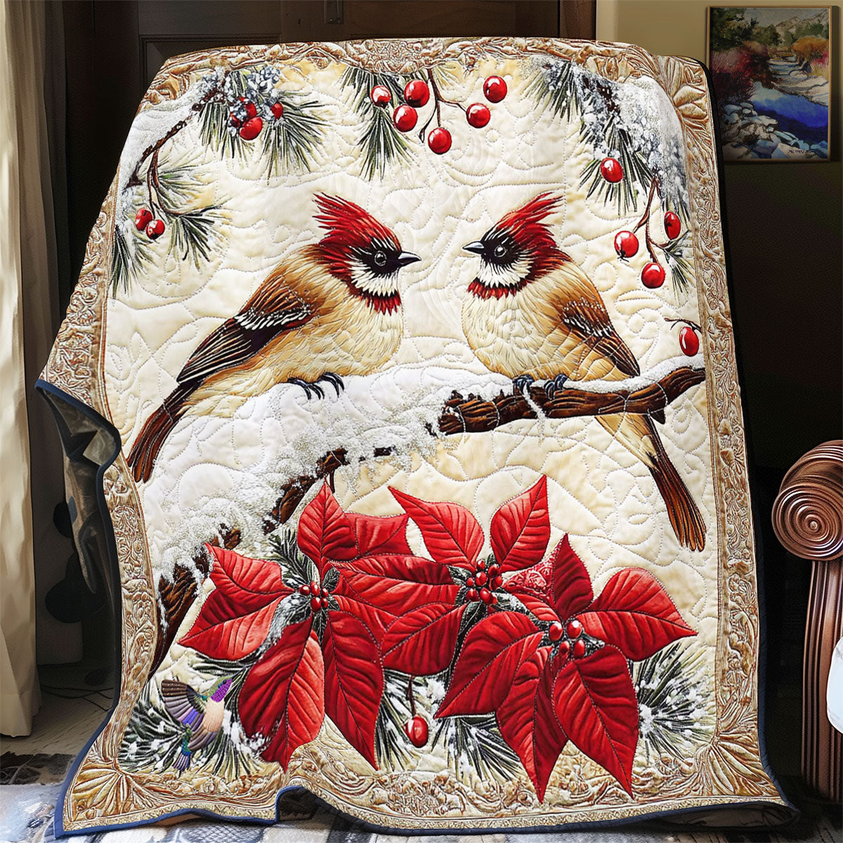 Couple Bird WY2511036CL Quilt