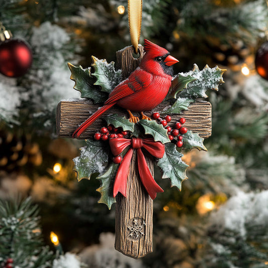 Sacred Cardinal WN2110082CL Christmas Ornament