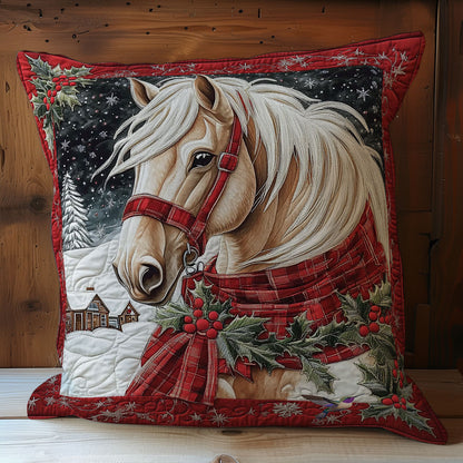 Christmas Horse WY0612086CL Quilt Pillow Case