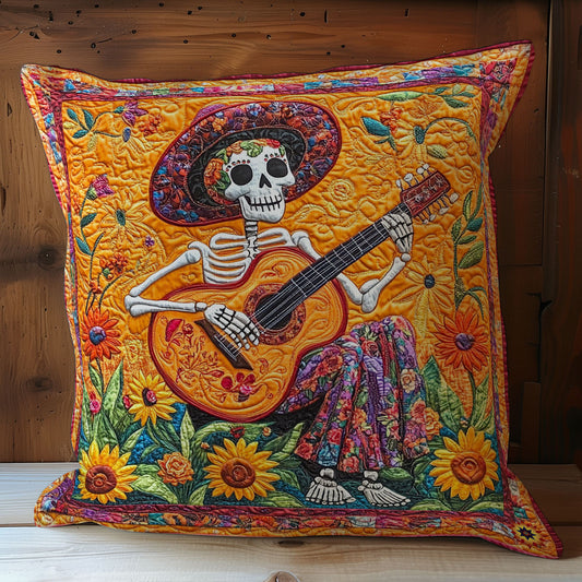 Skeleton And Guitar WY1712069CL Quilt Pillow Case