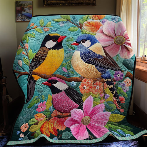 Bird Flower WX1511002CL Quilt