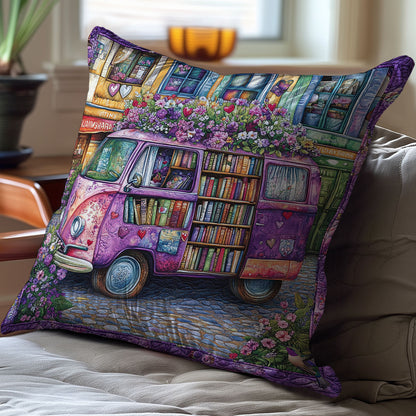 Purple Book Van WY2501051CL Quilt Pillow Case