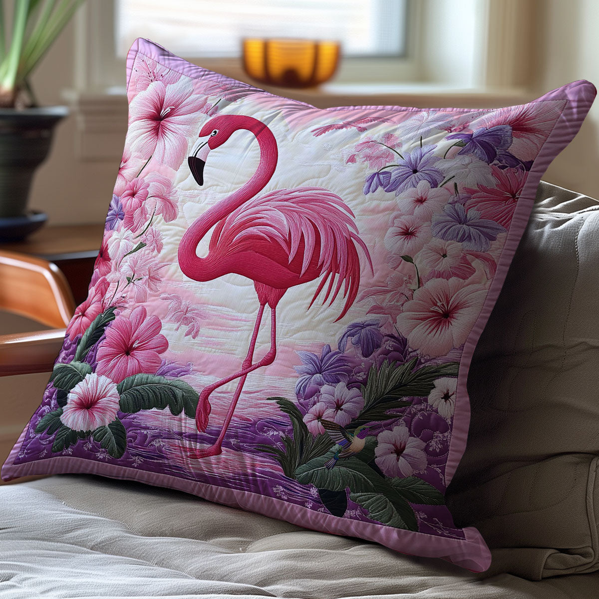 Flamingo WY0612093CL Quilt Pillow Case