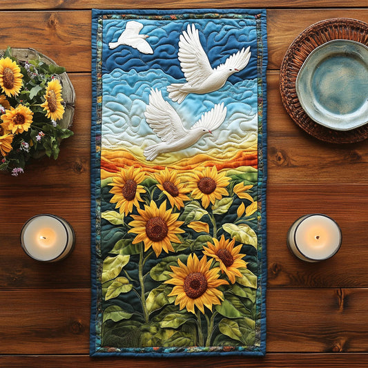 Dreamy Dove CW1405084CL Quilted Table Runner