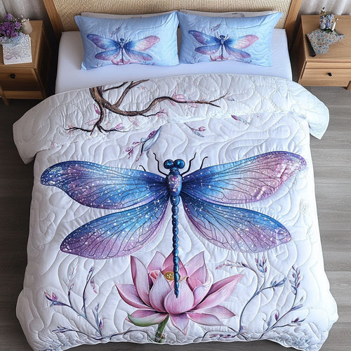 Dragonfly And Lotus WY2802128CL Duvet Cover Set