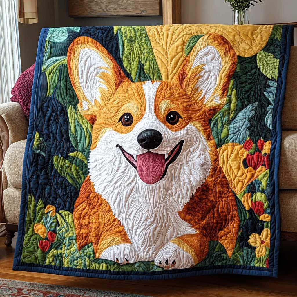 Cute Corgi WJ2609002CL Quilt
