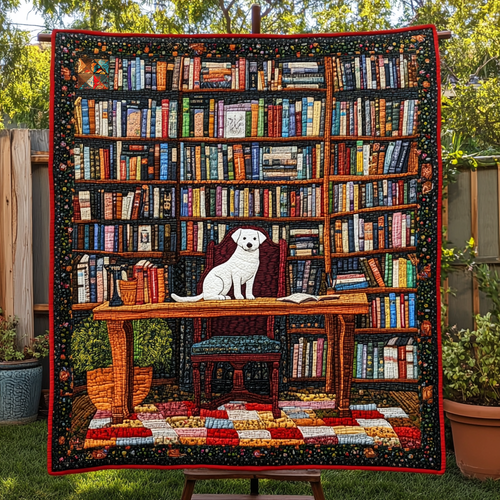 Library Dog WN0310024CL Quilt