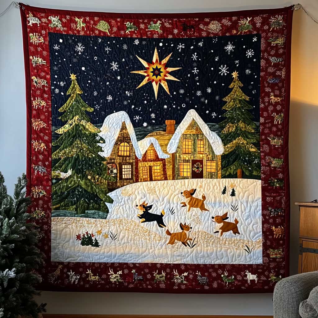 Dog Winter Wonderland WN0710055CL Quilt