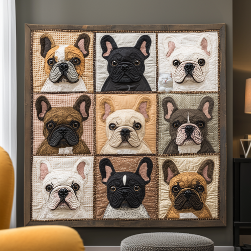 Love French Bulldogs XR0912013CL Quilt