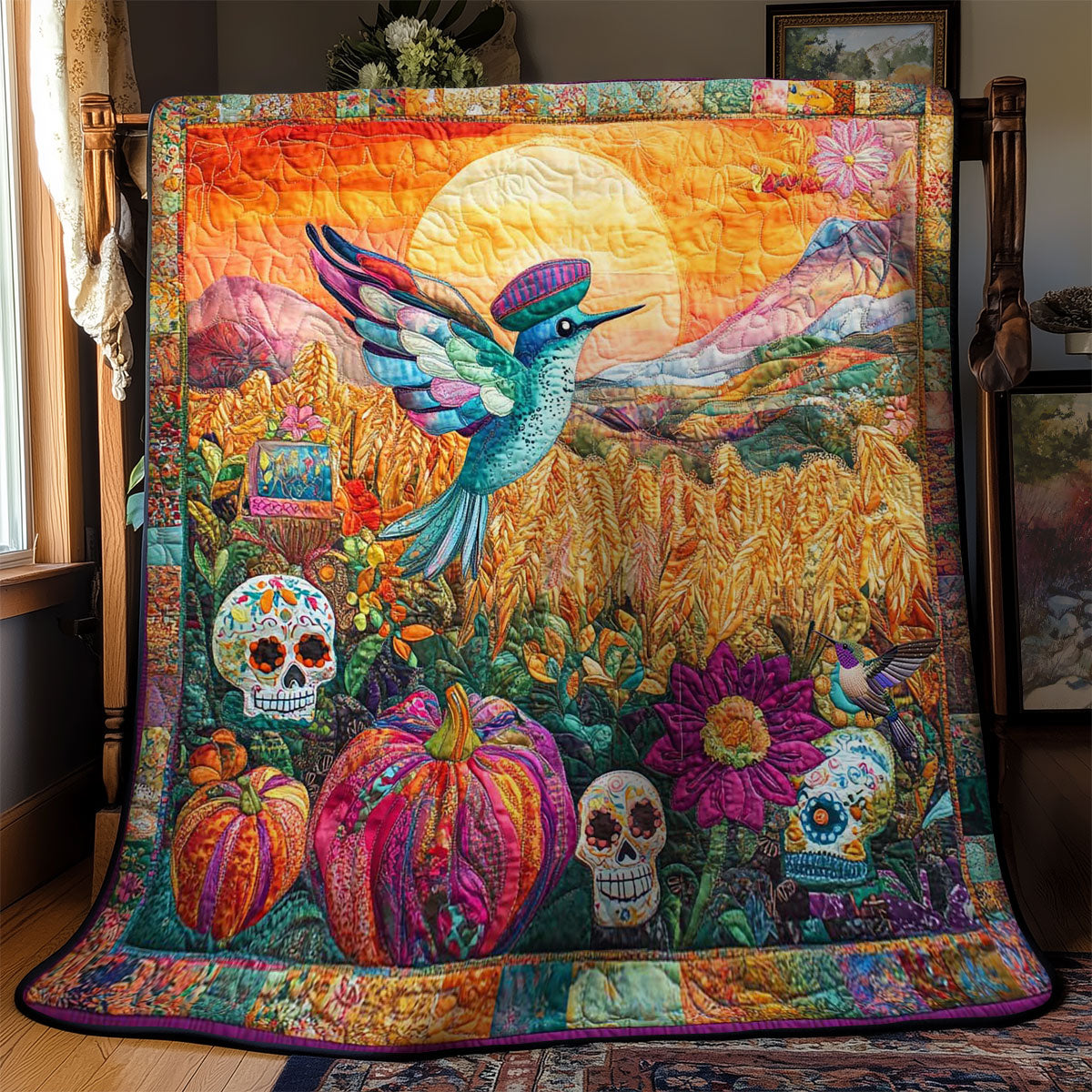 Hummingbird Sunset Glow WN2011031CL Quilt