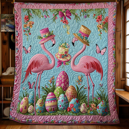 Easter Egg Flamingo WY2001074CL Quilt