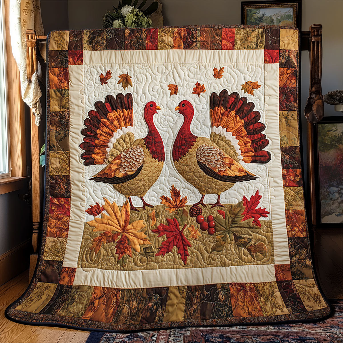 Rustic Turkey Charm WJ0401015CL Quilt
