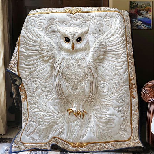 Elegant White Owl Portrait WY0301038CL Quilt