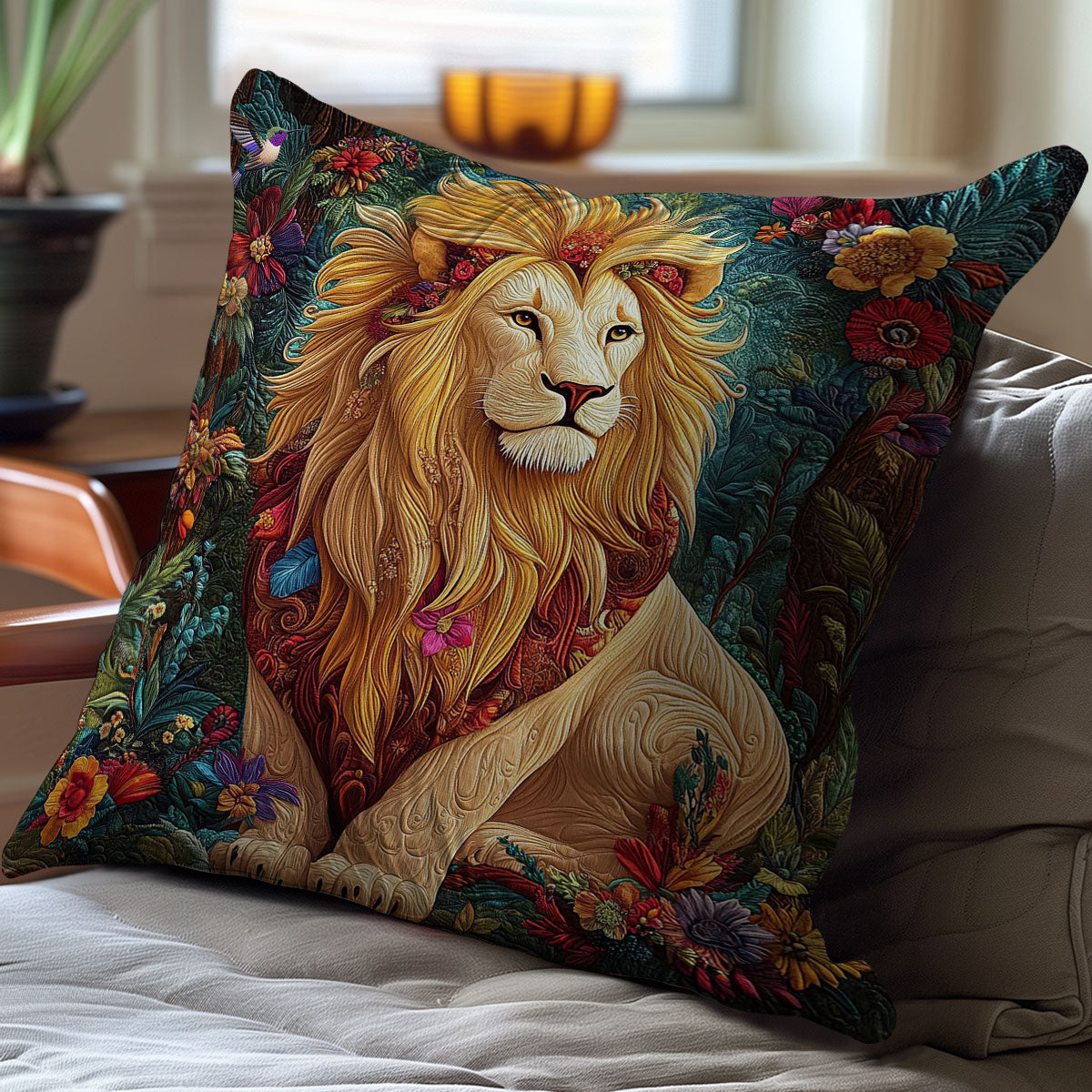 Lion WY0412112CL Quilt Pillow Case