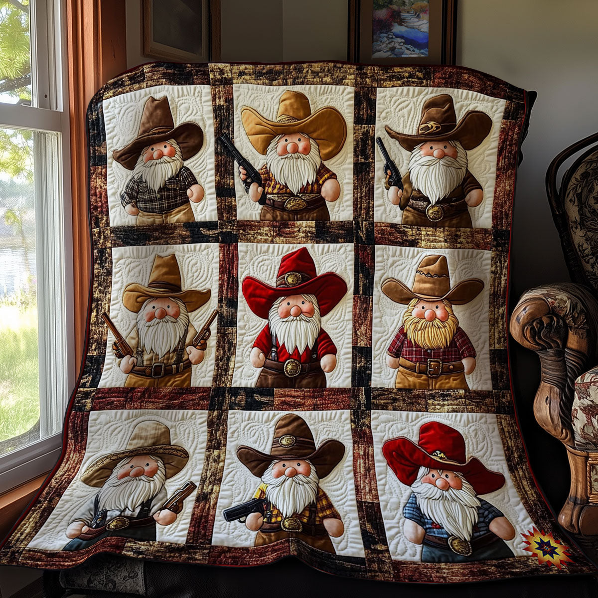 Cowboy Gnome WY0612013CL Quilt