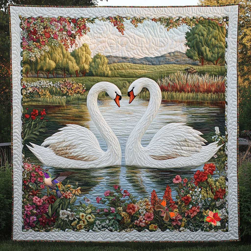 Couple Swan Valentine WP1812011CL Quilt