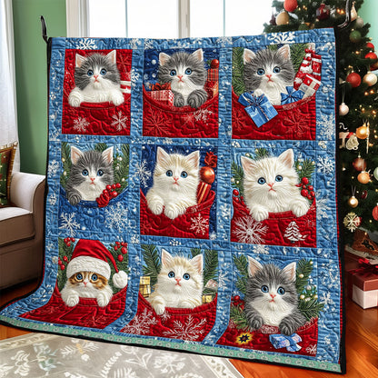 Christmas Kitty WJ0312005CL Quilt