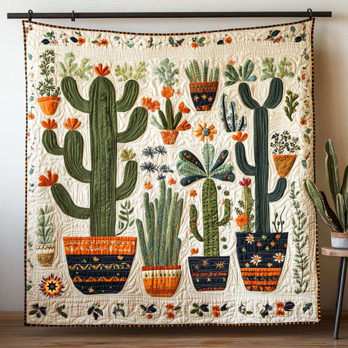 Funny Cactus Garden WP2811030CL Quilt