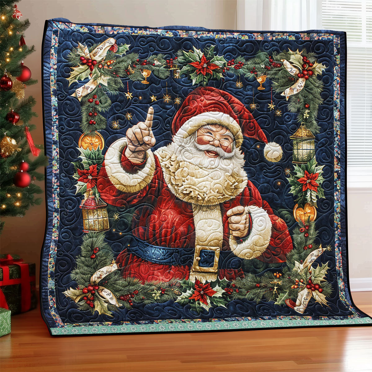 Santa Christmas Toast WP0609037CL Quilt