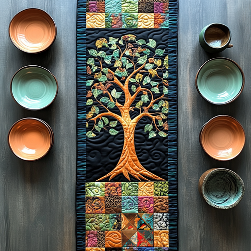 Tree Of Life Journey WN0310071CL Quilted Table Runner