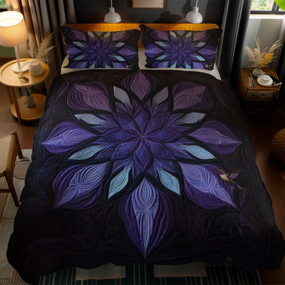 Native Purple Flower WN1010146CL Duvet Cover Set