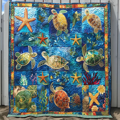 Turtle Starfish Neighborhood WP0409051CL Quilt