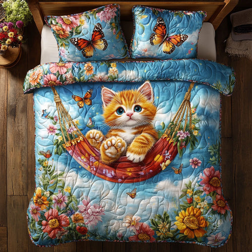 Orange Cat Flower WT2702019CL Duvet Cover Set