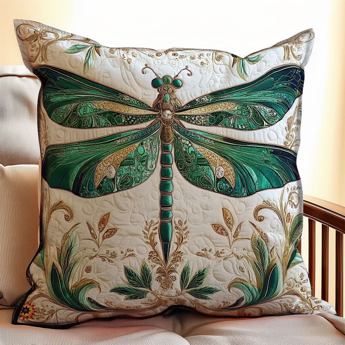 Green Dragonfly WY0412089CL Quilt Pillow Case