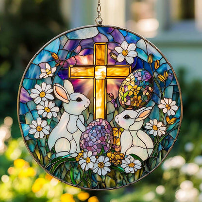Easter Blessing Rabbit WN0402023CL Suncatcher