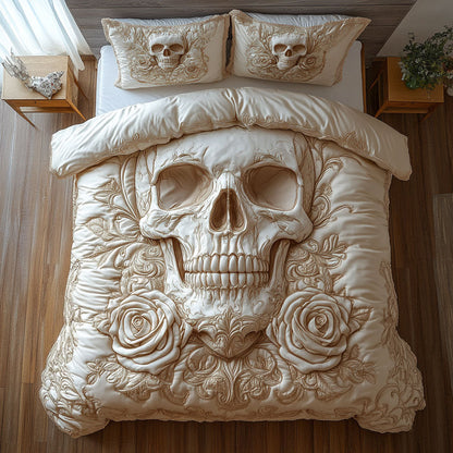 Ivory Skull CW0110033CL Duvet Cover Set