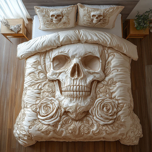 Ivory Skull CW0110033CL Duvet Cover Set