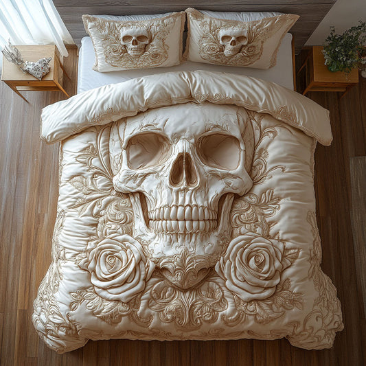 Ivory Skull CW0110033CL Duvet Cover Set