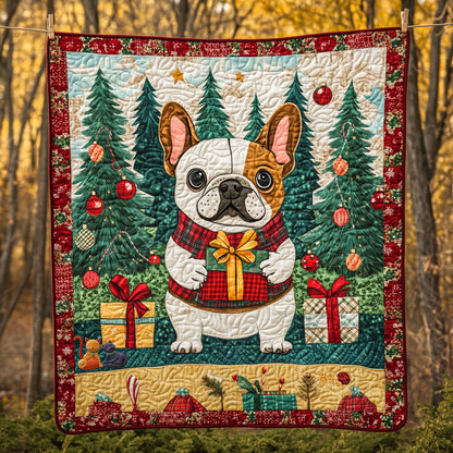 Bulldog Christmas WT2610027CL Quilt