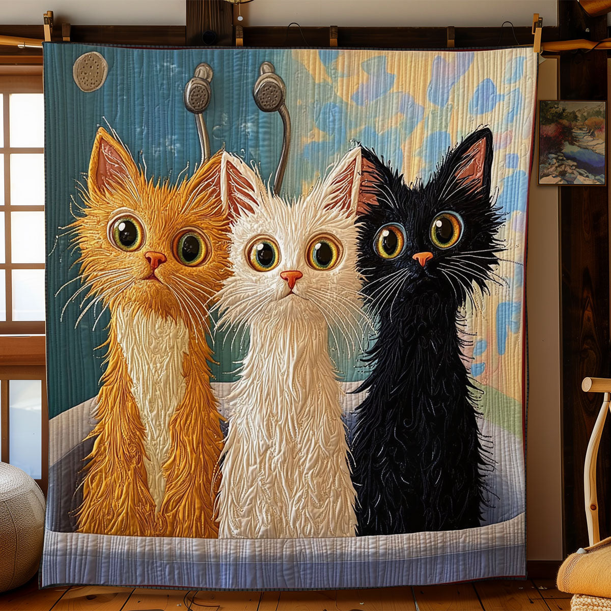 Bathing Cat CP0207025CL Quilt