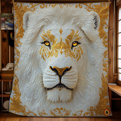 Gold White Lion WY1811047CL Quilt
