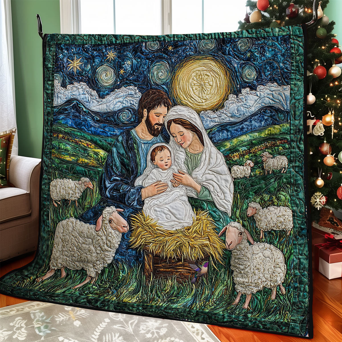 The Holy Family WY1411015CL Quilt