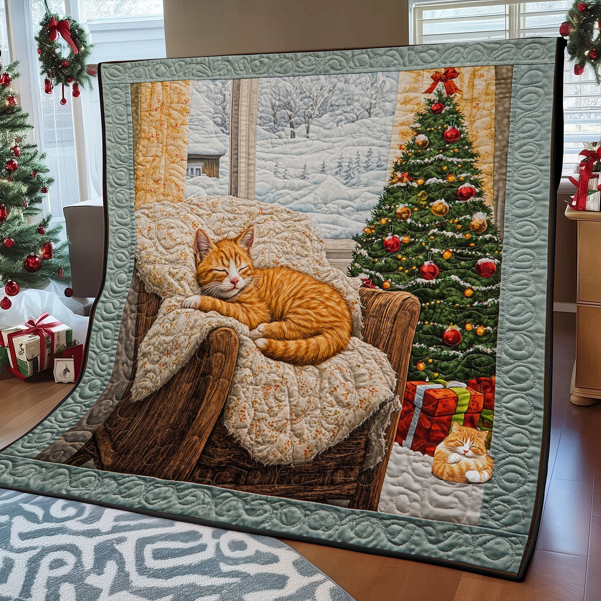 Cozy Sleeping Cat WY1311008CL Quilt