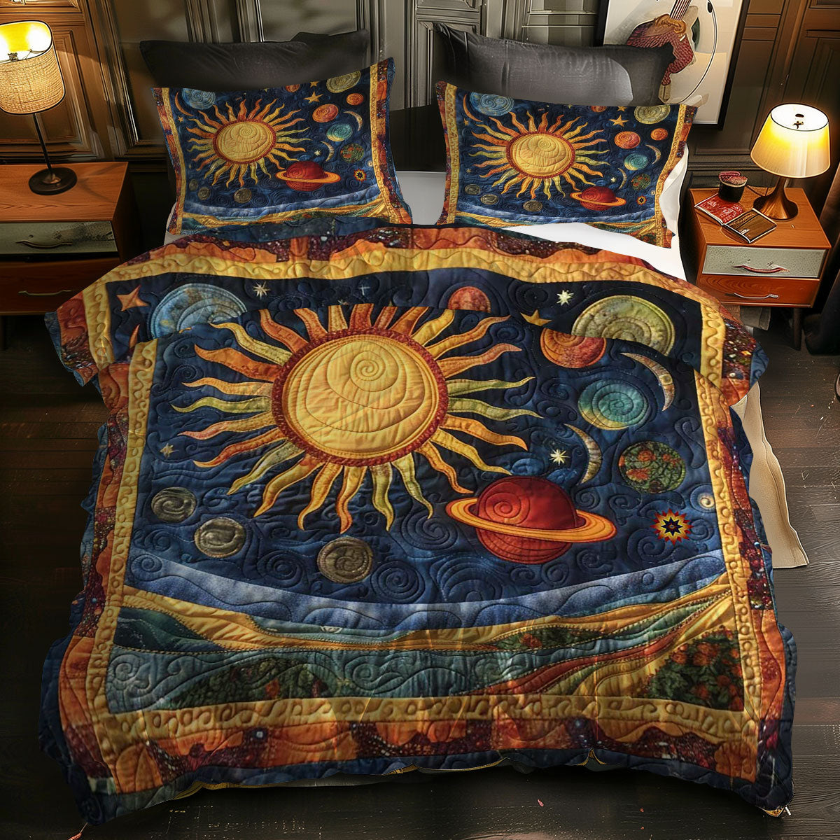 Galactic Sun And Moon Throw WN0710083CL Duvet Cover Set