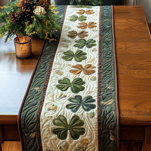 Clover Pattern CP2404010CL Quilted Table Runner