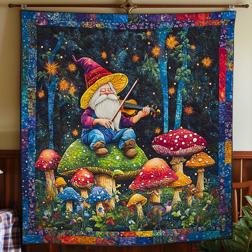 Gnome In Mushroom Forest WY1612015CL Quilt