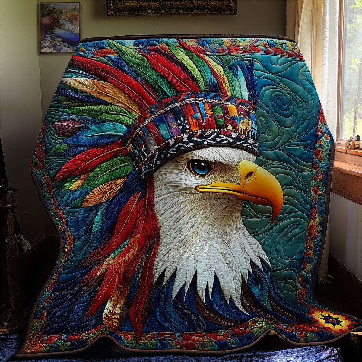 Native American Eagle WY1112014CL Quilt