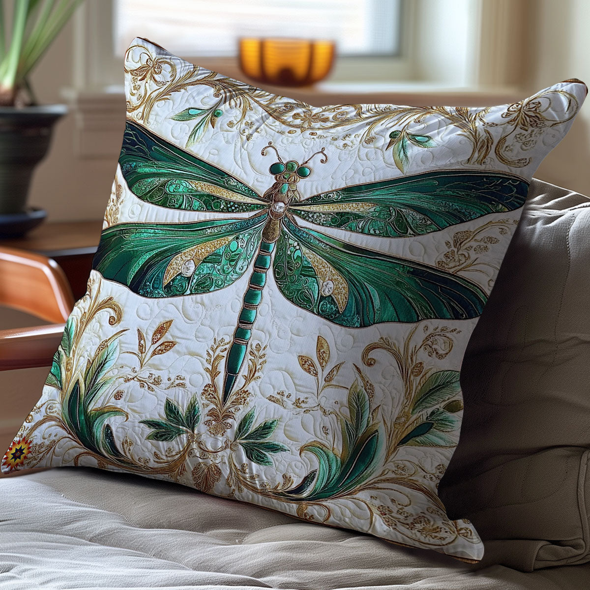 Green Dragonfly WY0412089CL Quilt Pillow Case