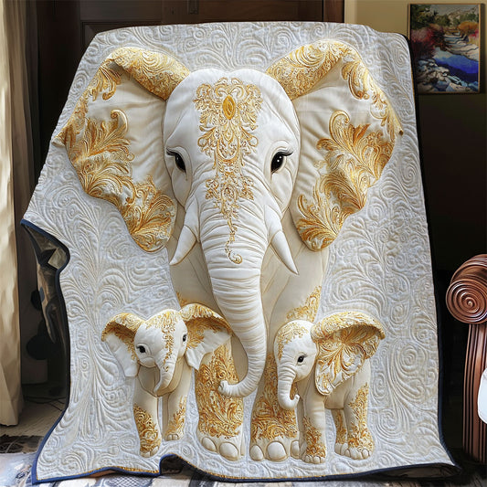 Royal Elephant Family WY2011015CL Quilt