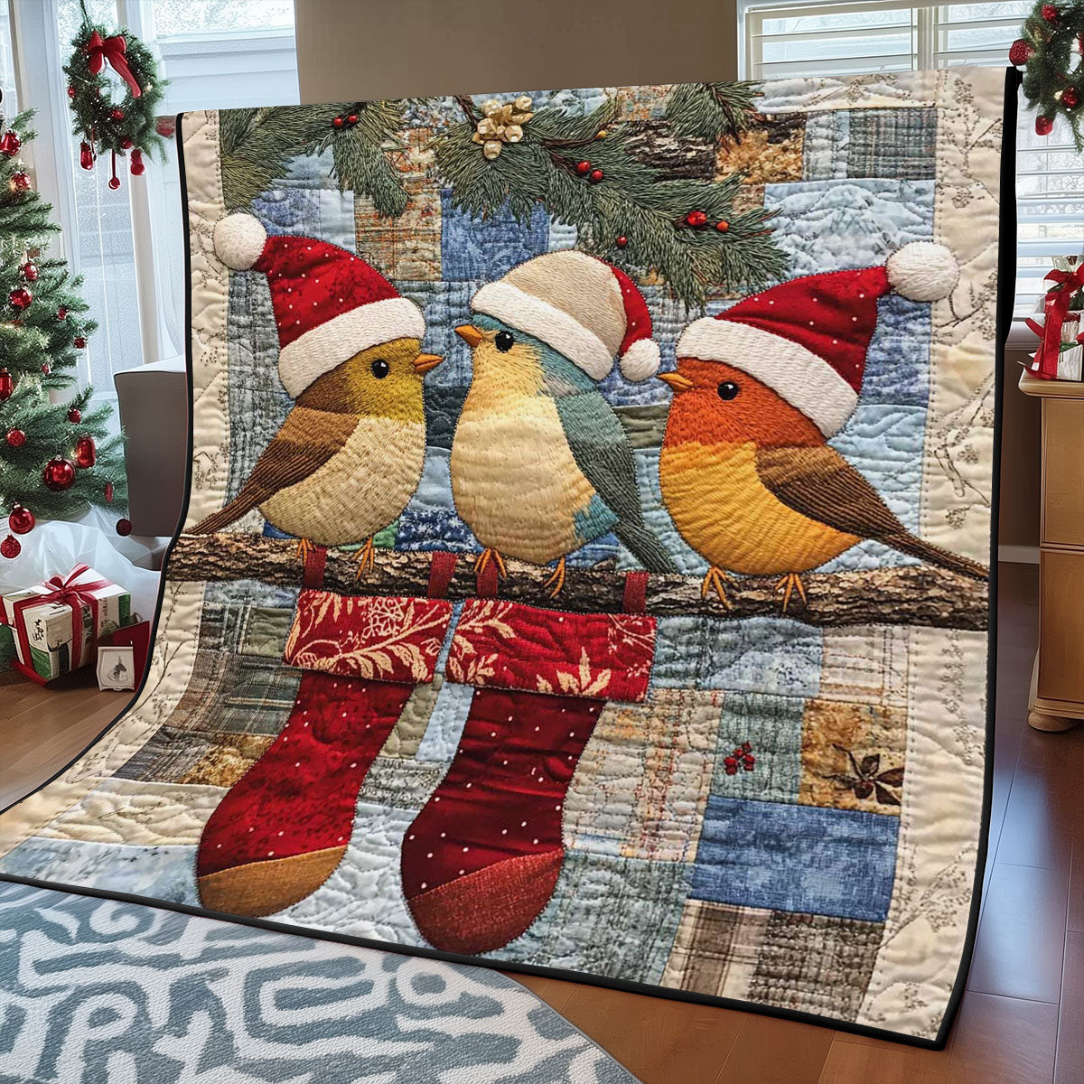 Christmas Bird WJ0808012CL Quilt