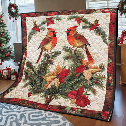 Christmas Cardinal WJ2008012CL Quilt
